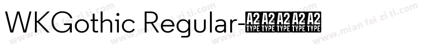 WKGothic Regular字体转换